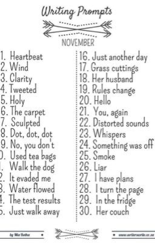 30 days of prompts by call-me-mrs-moriarty