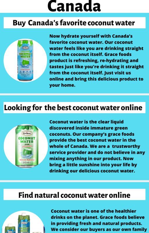 Contact 100% Pure Coconut Water Service Providers - Grace Foods by gracefoods1