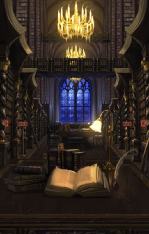 The Hogwarts library by Cissy-Black-Fan