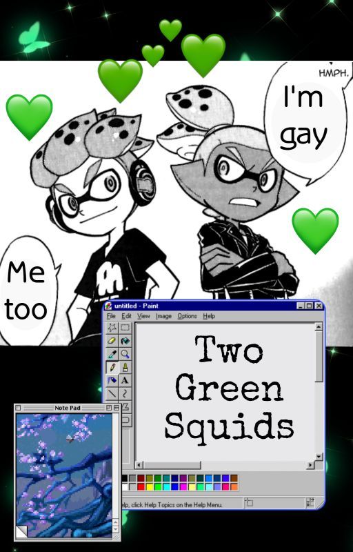 Two Green Squids by Cxllie_Blxsh_Rxsh