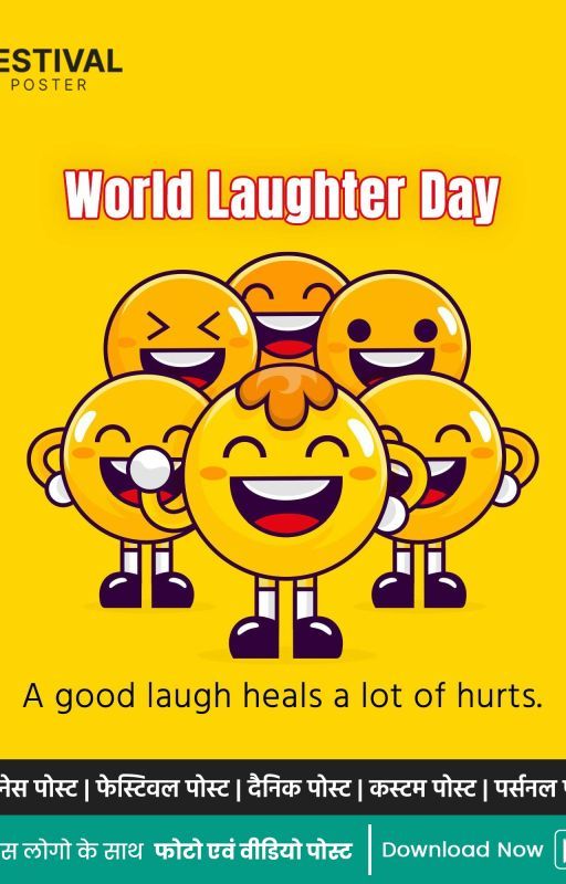 World Laughter Day: Celebrate with Our Festival Poster App! 😄🎨 by festivalpost