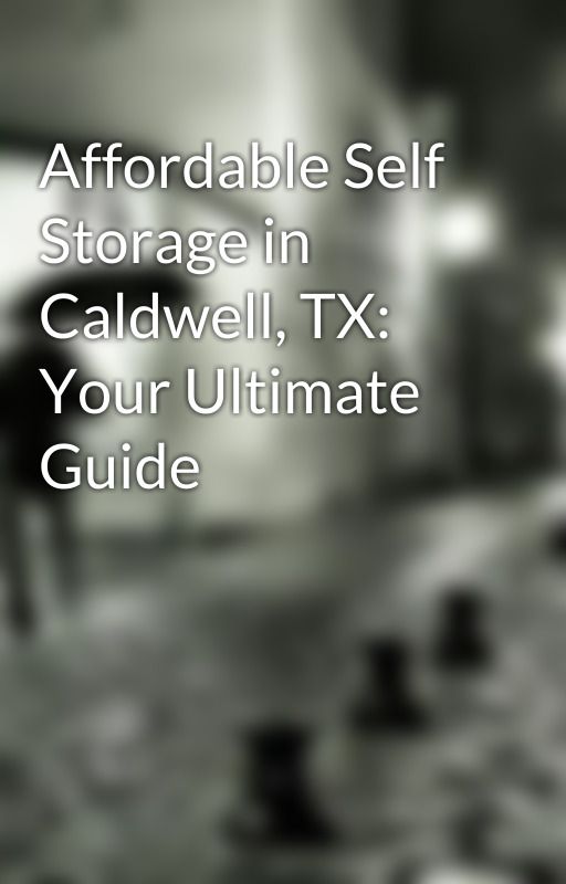 Affordable Self Storage in Caldwell, TX: Your Ultimate Guide di George_Woods0