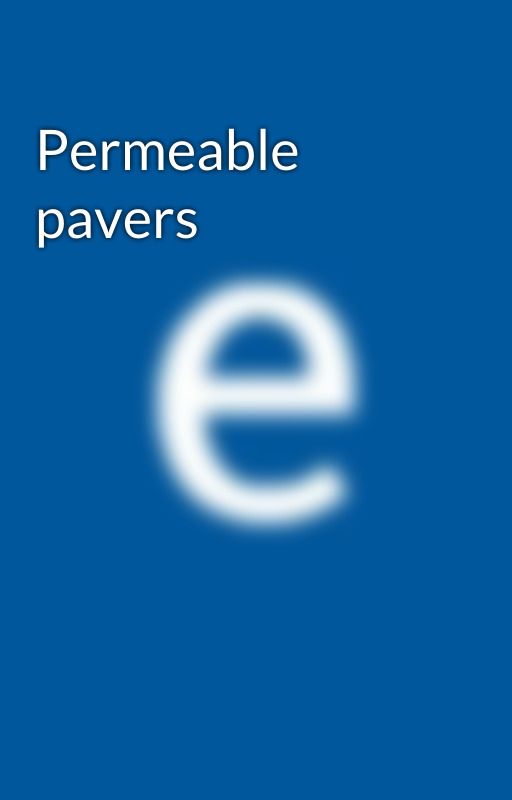 Permeable pavers by elizdrmz