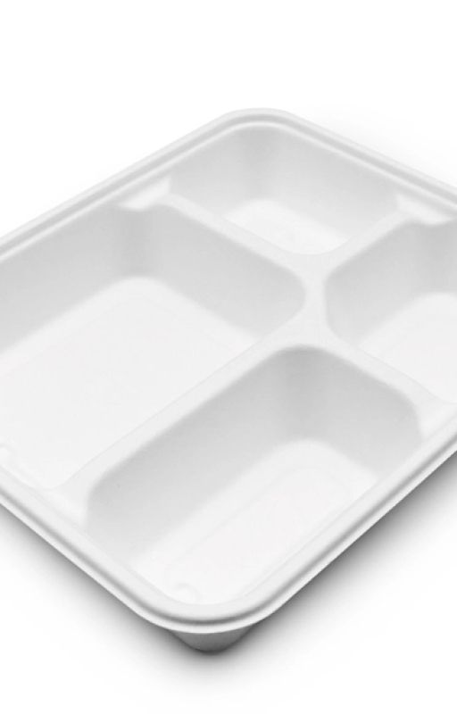 4 Compartment Meal Tray Recyclable Sustainable Biodegradable by luzhou-pack20
