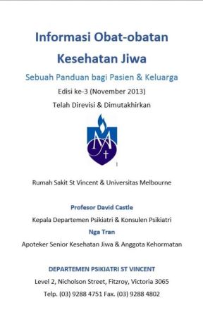 Informasi Obat-Obatan Kesehatan Jiwa (Castle & Nga Tran, Edisi ke-3, November 2013) بقلم AntaSamsara